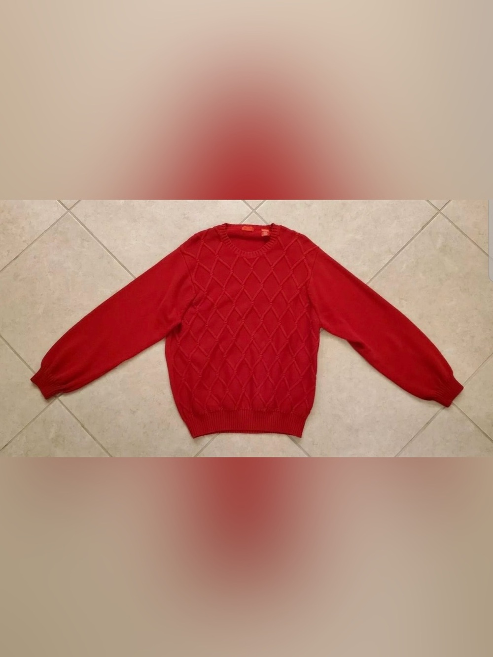 Women’s IZOD Cable Knit Sweater Size XXL Red